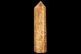 Polished, Orange Calcite Obelisk - Madagascar #108471-1